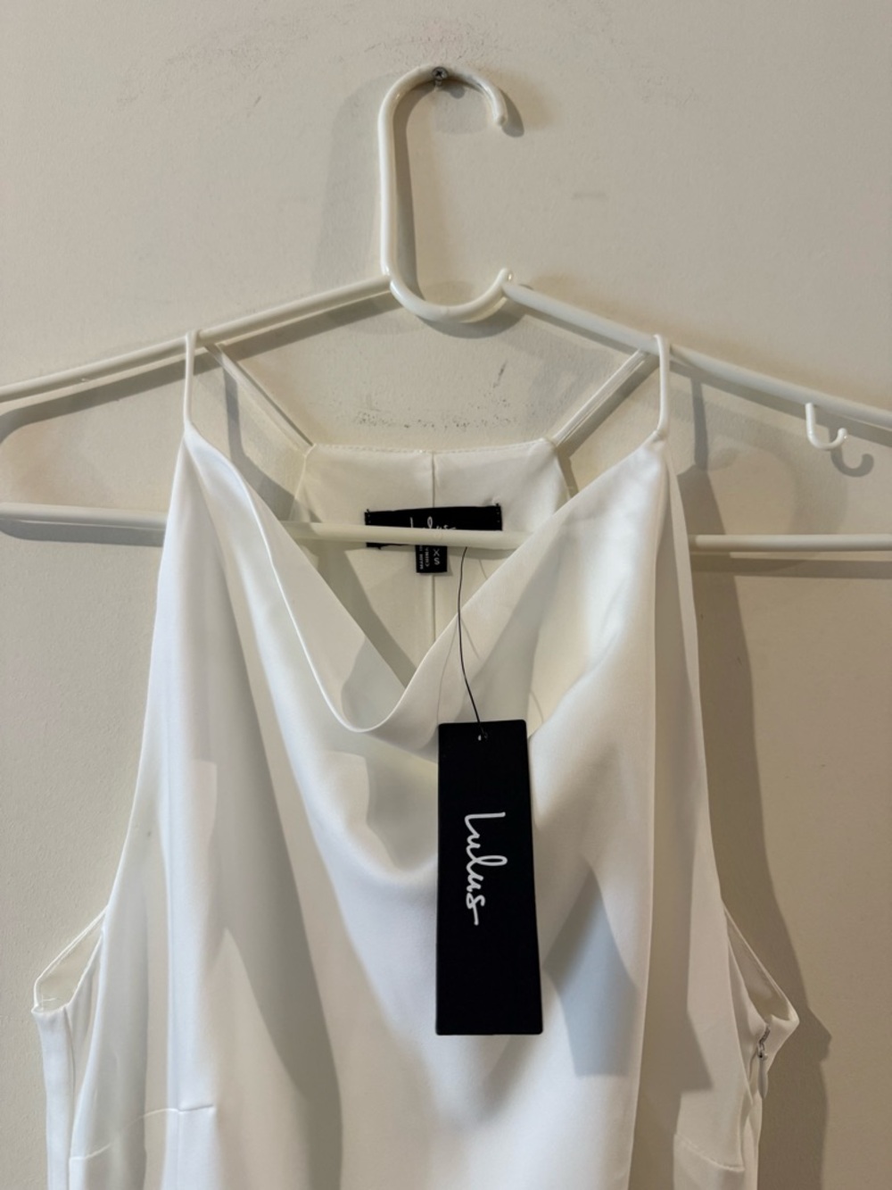 Lulu's white cowl neck halter dress - Picture 3 of 9